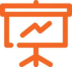 Graph indicating optimistic sales flow